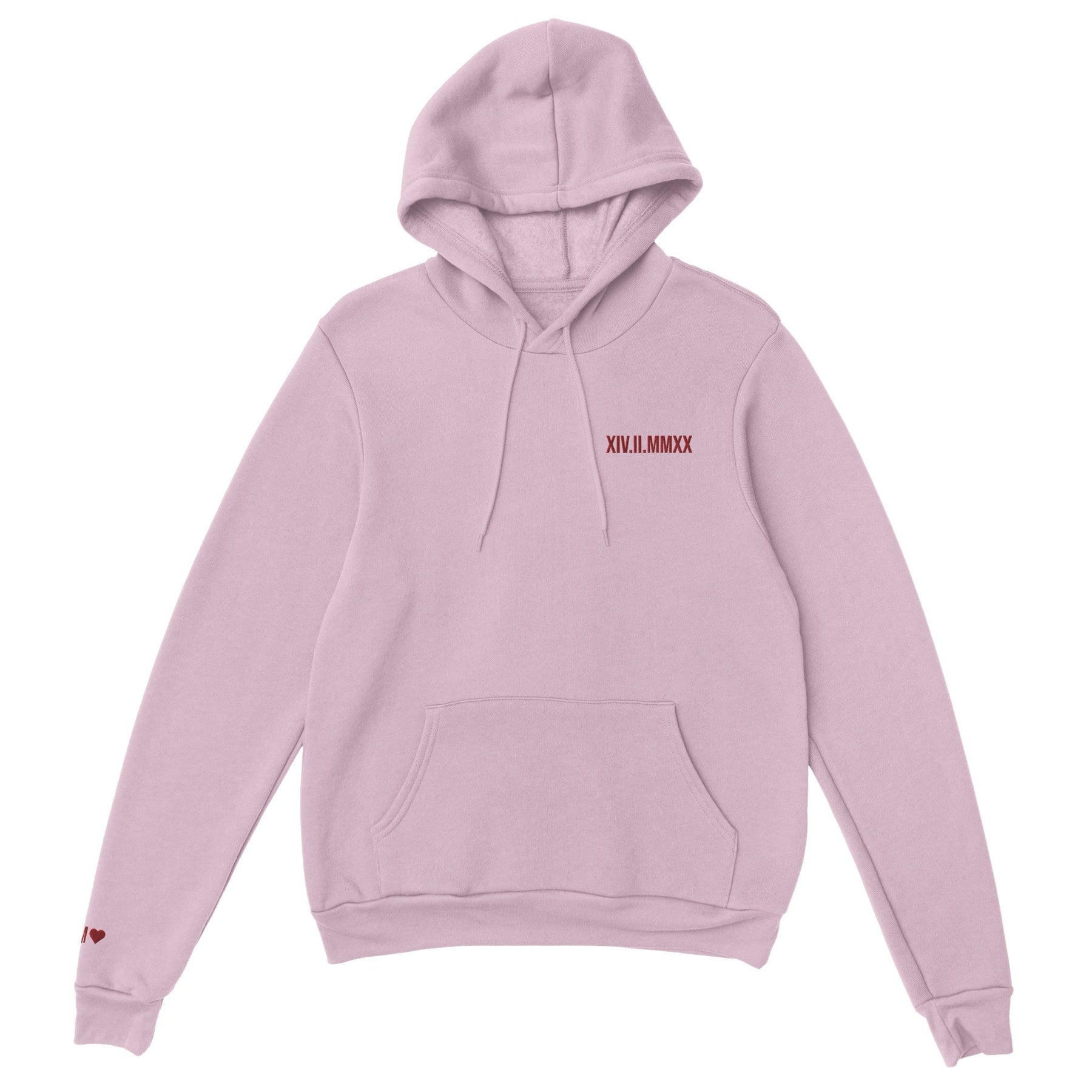 Sweat à capuche avec date romaine brodée