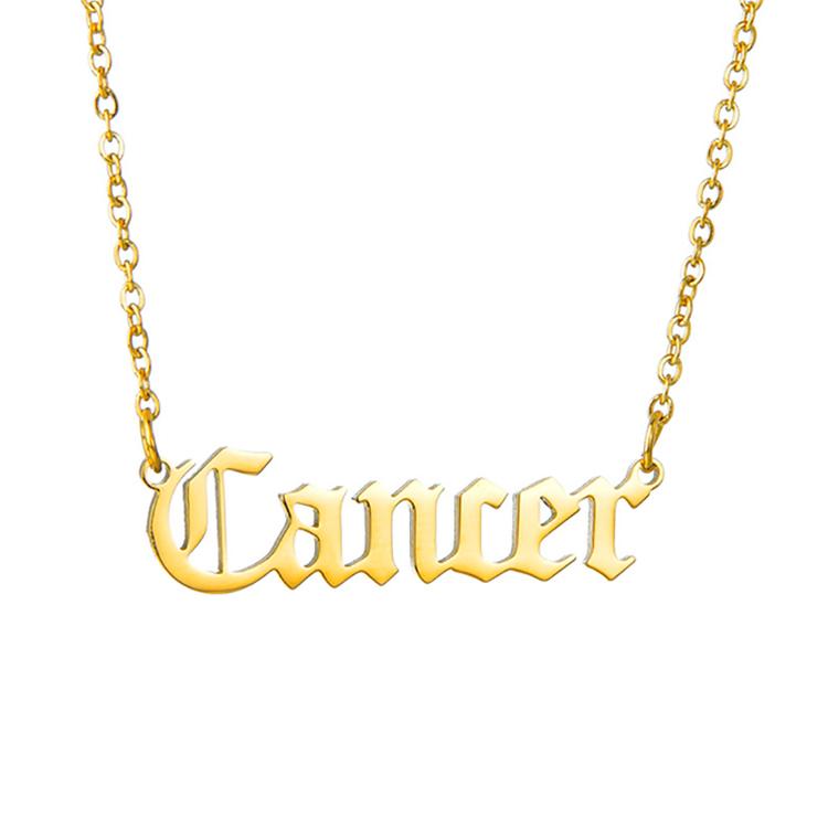 Collier Zodiac Old English