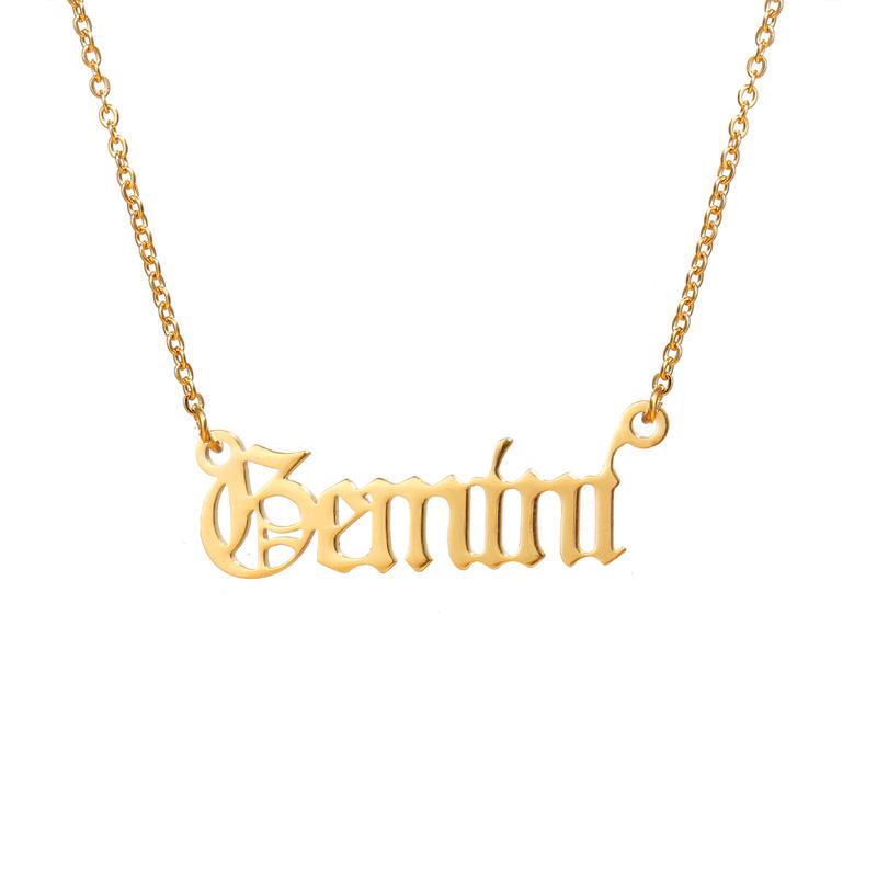 Collier Zodiac Old English