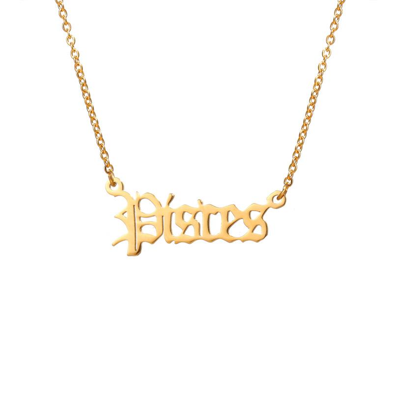 Collier Zodiac Old English