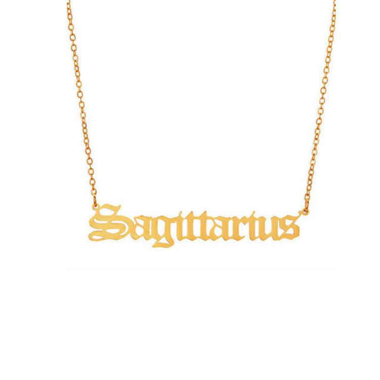 Collier Zodiac Old English