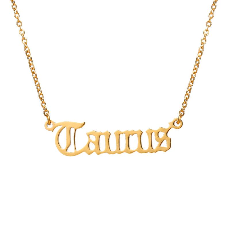 Collier Zodiac Old English