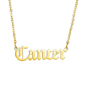 Collier Zodiac Old English