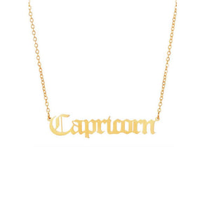 Collier Zodiac Old English